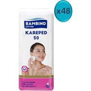 Bambino Cotton Kare 50x48 Adet Makyaj ve Bebek Temizleme Pamuğu