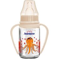 Bambino Kiraz Uçlu Krem Ahtapot 125 ml Cam Biberon