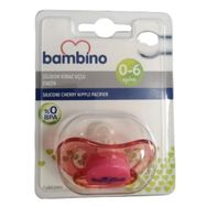 Bambino Kırmızı 0-6 Ay Kiraz Uçlu Silikon Damaklı Emzik