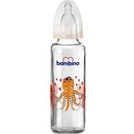 Bambino Krem 225 ml 0+ Ay Yavaş Akış Ahtapot Desenli Cam Biberon