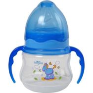 Bambino Mavi 150 ml PP Geniş Ağızlı Kulplu Biberon