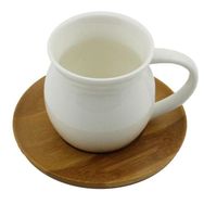 Bambu Tabaklı Porselen Türk Kahvesi Fincan Takımı