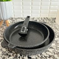 Bambum Madre Siyah 3 Parça Tak Çıkar Saplı Tava Seti
