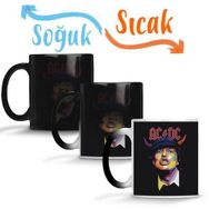 Banda Ac Dc Rock Müzik Grubu Sihirli Porselen Kupa