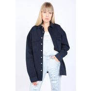 Banny Jeans Lacivert Kadın Oversize Jean Gömlek