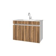 Banos LD3 Ayaksız 2 Kapaklı Lavabolu Tesbih 85 cm Banyo Dolabı