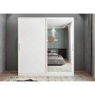 Baramolife GRK1 Kale Sürgülü Beyaz 180 cm Gardrop