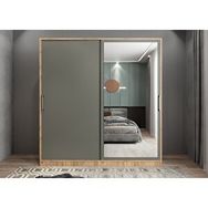 Baramolife GRL8 Life Sürgülü Çam Antrasit 140 cm Gardrop
