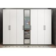 Baramolife GYL6 Life Yedi Kapaklı Antrasit Beyaz 245 cm Gardrop