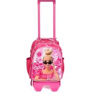 Barbie 5655 Pembe Lisanslı Tekerlekli Okul Sırt Çantası