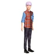 Barbie DWK44-GYB05 Mor Saçlı ve Ekose Gömlekli Model 154 Ken Fashionistas Bebek