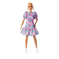 Barbie FBR37-GHW64 Fashionistas Saçsız Pembe Çiçekli Elbiseli Bebek ve Aksesuarları