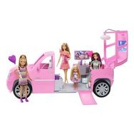 Barbie GFF58 Barbie'nin Aracı ve Kız Kardeşleri Oyun Seti