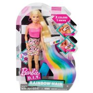 Barbie Gökkuşağı Renkli Saçlar Saç Tasarım Bebekleri Oyun Seti
