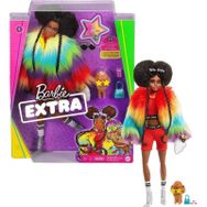 Barbie GVR04 Extra Doll 1 Gökkuşağı Renkli Ceketli Bebek