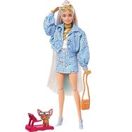 Barbie HHN08 Extra Mavi Takımlı Oyuncak Bebek