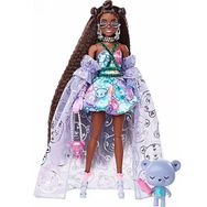 Barbie HHN13 Extra Fancy Mor Kostümlü Oyuncak Bebek