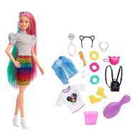 Barbie Leopar Desenli Saçlar Bebeği GRN81