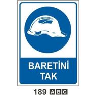 Baretini Tak Uyarı Levhası