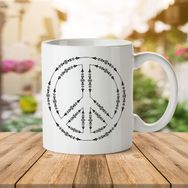 Barış Peace Porselen Kupa Bardak