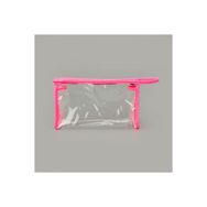Barnaby 30700 16x26 cm Şeffaf Pembe Fosforlu XL PVC Kozmetik Çantası