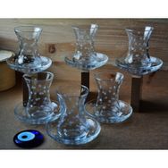 Başak Paşabahçe Kar Tanesi 12 Parça İnce Belli Çay Takımı