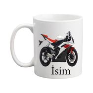 Başak Su Motorsiklet İsimli Beyaz Kupa Bardak