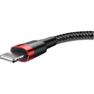 Baseus Cafule Lightning İçin 2.4A 1 m Kırmızı Siyah Usb Kablo