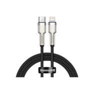 Baseus Cafule Metal Serisi Siyah 1 m 20 W USB Type A Lightning Şarj Data Aktarım Kablosu