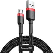 Baseus Cafule Mikro Kırmızı Siyah 2.4A 1 m Usb Kablo