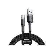 Baseus Cafule Serisi Gri Siyah 1 mt 2.4 A USB Type A & Micro USB Şarj & Data Aktarım Kablosu