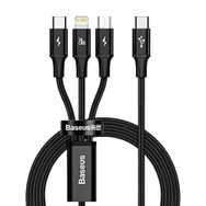 Baseus CAMLT-SC01 Siyah Rapid 3in1 20W 150 cm Şarj Kablosu