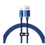 Baseus Crystal Shine Series Fast Charging USB to iP 2.4A 1.2 mt Mavi Data Kablo
