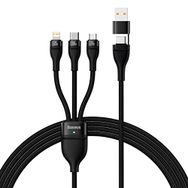 Baseus Flash II 3in1 100W 120 cm Mavi Şarj Kablosu