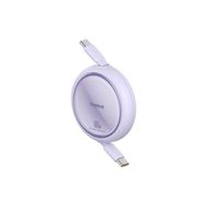 Baseus Free 2 Draw Mini Makaralı Type-C to 100W 1 mt Mor Kablo