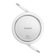 Baseus Free2 Draw Mini Makaralı Type-C to 100W 1 m Beyaz Kablo