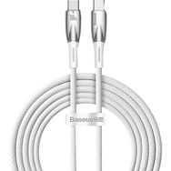 Baseus Glimmer 100W Type-C TO 2 m Beyaz Şarj Kablosu