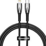 Baseus Glimmer Series Type-C to Lightning 1 mt 20 Watt Siyah Şarj Kablosu