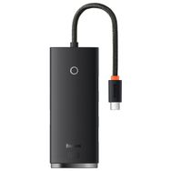 Baseus Lite 4 In 1 Multifonksiyonal Type-C Hub Siyah Dock Station