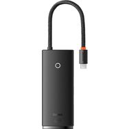 Baseus Lite 6 in 1 Multi Fonksiyonal Type-C Siyah Dock Station Hub