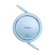Baseus P10364501311-00 Free 2 Pull Geri Çekilebilir USB-C to Lightning 20 W 1 mt Mavi Şarj Kablosu