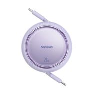 Baseus P10364501511-00 Free 2 Pull Geri Çekilebilir USB-C to Lightning 20 W 1 mt Mor Şarj Kablosu