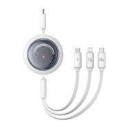Baseus P10368700211-03 Free 2 Draw Makaralı Crystal Hızlı 1.1 mt USB-C 100 W Beyaz Şarj Kablosu