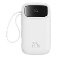 Baseus Qpow 2 Dual Kablolu 10.000 MAH 22.5W Beyaz Taşınabilir Şarj Cihazı