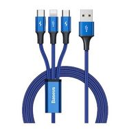 Baseus Rapid Series 3 in 1 Type-C Lightning Micro USB Kablo Hızlı Şarj Kablosu