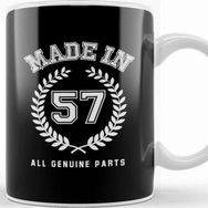 Baskı Dükkanı 1957 Made In 57 All Genuine Parts Kupa Bardak