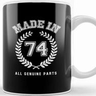 Baskı Dükkanı 1974 Made In 74 All Genuine Parts Kupa Bardak