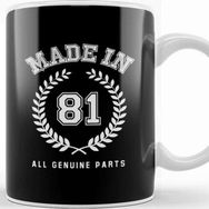 Baskı Dükkanı 1981 Made In 81 All Genuine Parts Kupa Bardak