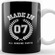 Baskı Dükkanı 2007 Made In 07 All Genuine Parts Kupa Bardak