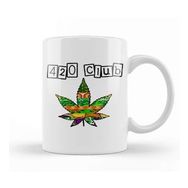 Baskı Dükkanı 420 Club Purple Marijuana Leaf 01 Kupa Bardak